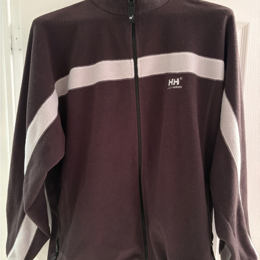 Helly Hansen Dark Brown and Gray Fleece Jacket